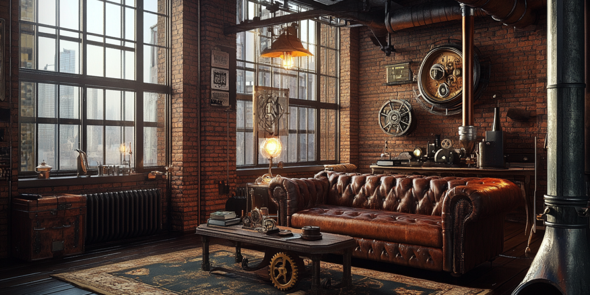 Wnętrza w Stylu Steampunk: Retro-Futurystyczna Wizja Przemysłowej Elegancji