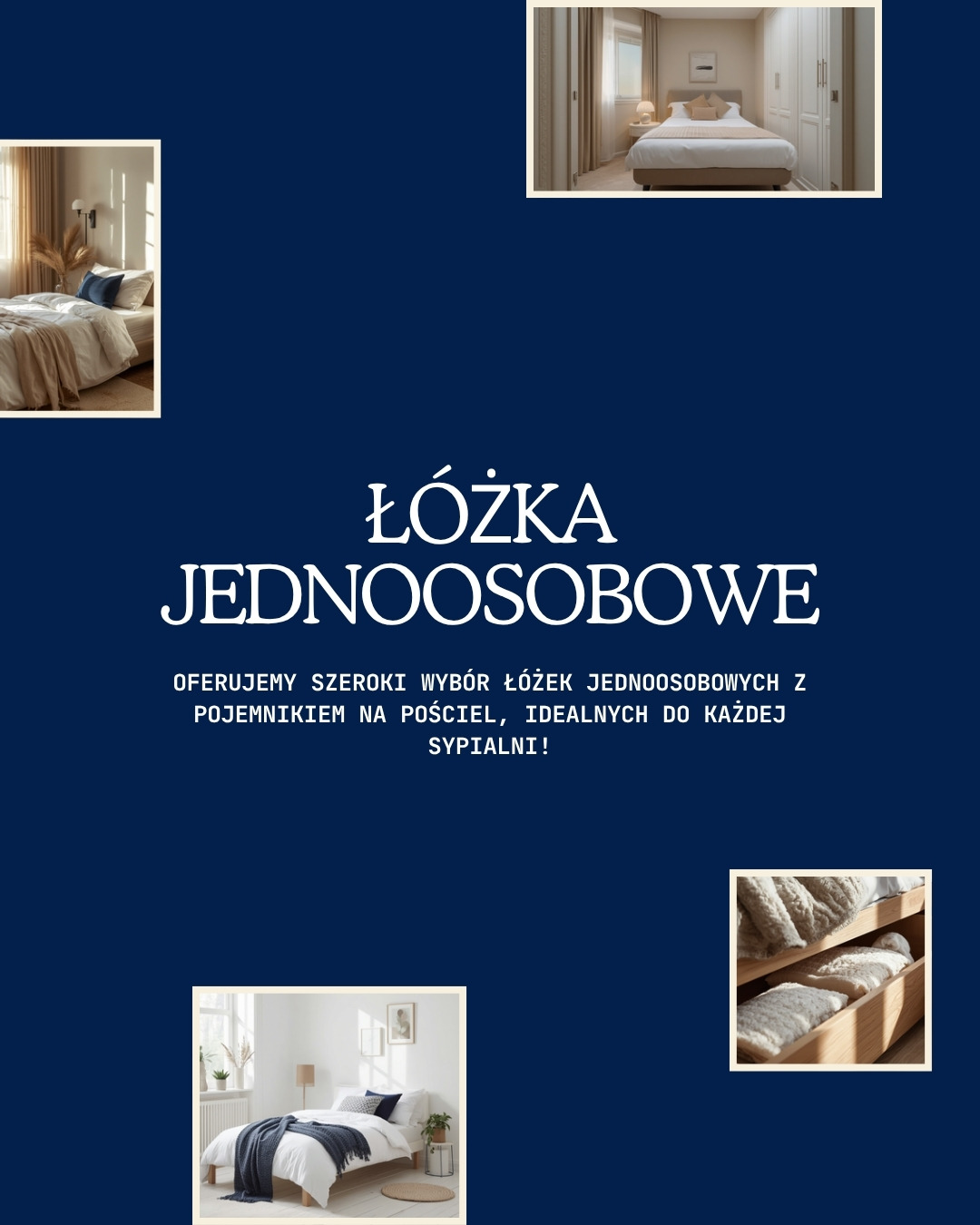 łóżka jednoosobowe z pojemnikiem